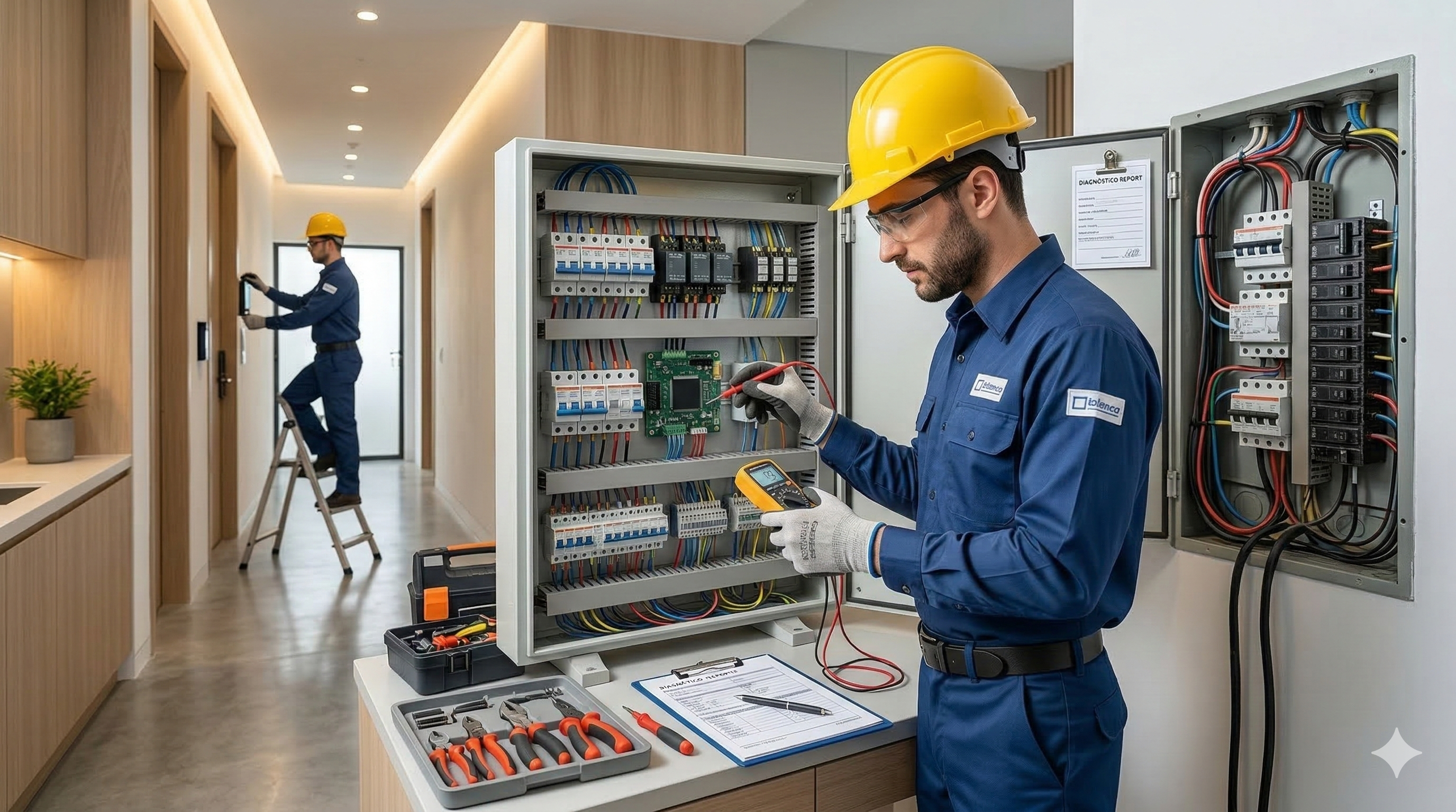 Personal técnico de Instal-E realizando mantenimiento especializado